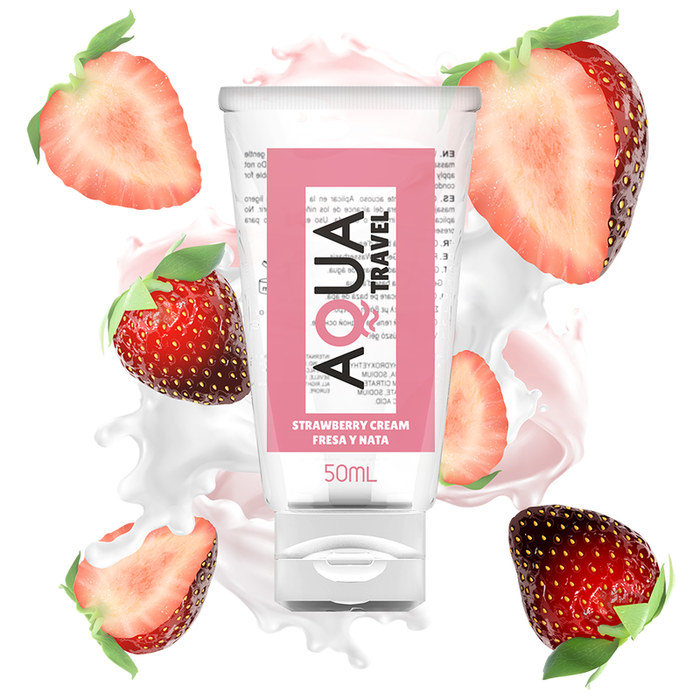 Lubricante base agua sabor fresa y nata 50 ml