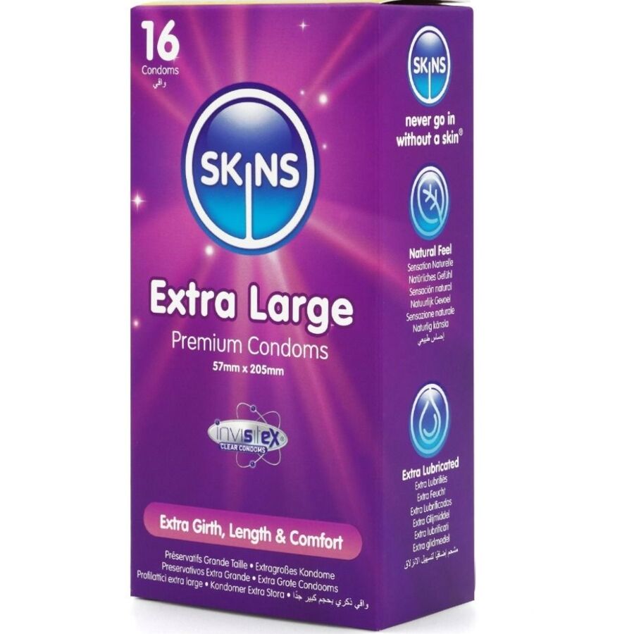 Tamaño XL preservativos premium pack 16 de Skins